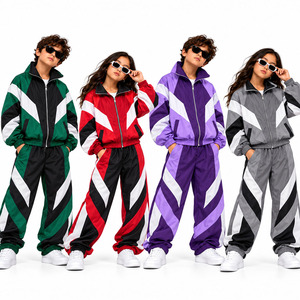 Conjunto Deportivo para Niños al por Mayor, Chaqueta Cortavientos con Bloques de Color y Pantalones Jogger, 2 Piezas, Ropa Deportiva Casual para Niños y Niñas, OEM - Product Image 3