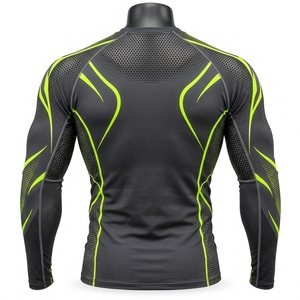 Haut de compression athlétique à manches longues pour hommes actifs – Idéal pour le sport, l'entraînement, la course, le cyclisme, le surf et la gym - Product Image 2