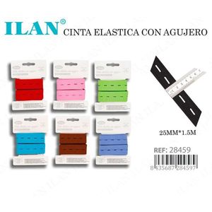 Banda Elástica con Ojales de 25 mm x 1.5 m para Uso en Prendas de Vestir - Product Image 3