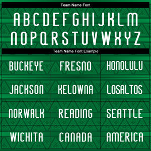 Uniformes de Voleibol Personalizables con Diseño Único, de Alta Calidad, Transpirables, en Poliéster Verde Kelly y Blanco, con Sublimación Geométrica - Product Image 4