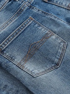 Jean en denim décontracté pour homme, coupe ample, déchiré, en coton écologique, taille mi-haute, épais, haute qualité, logo personnalisé, vente en gros - Product Image 4