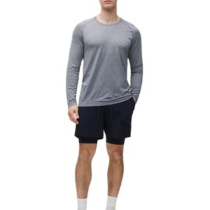 Camiseta de Manga Larga para Hombre, Protección Solar UPF 50, Tejido Transpirable de Secado Rápido de Poliéster/Nailon de 220 g, Color Sólido, con Logotipo Personalizado OEM - Product Image 6