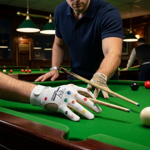 Gants de snooker professionnels, glisse fluide, respirants, en polyester/lycra, design portable à trois doigts, pour un usage unisexe - Product Image 2