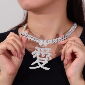 Colgante de Lujo de Plata de Ley 925 con Diamantes y Moissanita Personalizado de Personaje, Estilo Hiphop para Raperos, Joyería de Moda, ¡Gran Venta! - Product Image 1