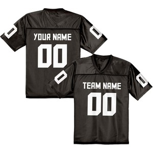Maillot de football américain pour adultes de qualité supérieure, manches courtes, 100% polyester, sublimation, séchage rapide, logo personnalisé, col en V, OEM - Product Image 2