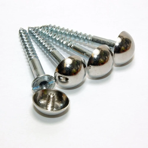Tornillos Decorativos de Latón de Primera Calidad para Espejos, Herrajes de Fijación para Espejos de Vidrio Montados en la Pared para Baño y Hogar - Product Image 6