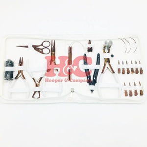 HOOPER COMPANY Rose Gold Stainless Steel Professional Hair Extension <b>Pliers</b> Kit with Micro Breads Function Tape <b>Plier</b> Tools <b>Set</b> - Product Image 6