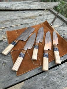 Couteaux de Chef Personnalisés de Haute Qualité en Acier Inoxydable (5 Pièces) avec Manche Sur Mesure et Lame Dentelée Tranchante pour une Écologie Optimale - Product Image 2