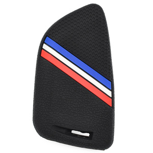 Coque de clé de voiture en silicone noir à 4 boutons, étui de protection pour télécommande, accessoires de remplacement pour serrurier automobile, coque de clé de voiture à distance - Product Image 2