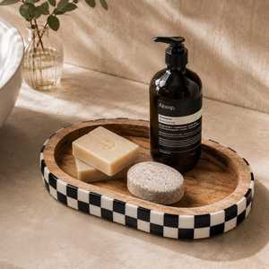 Bandeja de Hueso Hecha a Mano de Lujo con Incrustaciones Decorativas, Diseño Otomano, Ecológica, Tamaño Personalizado, para Servir Té, Café, Bebidas y Comida Gourmet - Product Image 6
