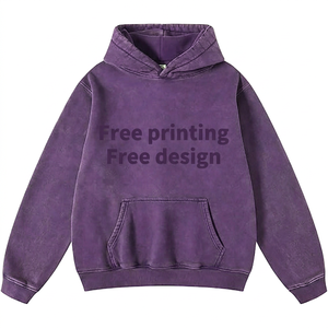 เสื้อฮู้ดดี้ทรงโอเวอร์ไซส์ ล้างสีแบบแอซิดวอช ปรับแต่งได้ ผลิตจากผ้าฝ้าย 100% หนานุ่ม สไตล์วินเทจ คุณภาพพรีเมียม (ผู้ผลิต 2026) - Product Image 2