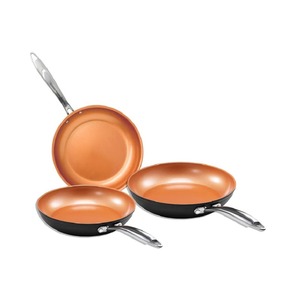 Square Cast Iron Grill Pan Red Enamel Nonstick <b>For</b> Gas And <b>Induction</b> Cooker - Product Image 6