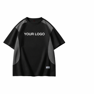 Camisetas Holgadas para Hombre, 100% Poliéster, Estilo Urbano, Oversize, 4 Paneles, Logotipo Clásico con Impresión Digital, Anti-UV, Transpirables, Personalizables - Product Image 1