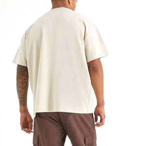 Camisetas de Gran Tamaño con Hombros Caídos, 100% Algodón, Estampado Personalizado, Ropa para Hombre, Venta al Por Mayor - Product Image 3