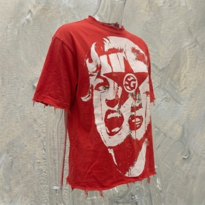 Camiseta Roja Extra Grande para Hombre con Estampado de Logotipo de Estrella, Estilo Urbano, Manga Corta, Cuello Redondo, 100% Algodón Jersey, Ecológica - Product Image 2