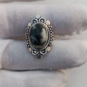 Natural Buffalo Jasper <b>Ring</b> 925 Sterling Silver Handmade Jewelry Gift For Women Birthday Unique Luxury Design - Product Image 2