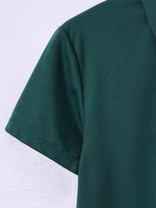 Chemise d'été pour homme en polyester de haute qualité, à manches courtes, couleur personnalisable, respirante, col à revers, coupe ample, broderie frontale de créateur - Product Image 4