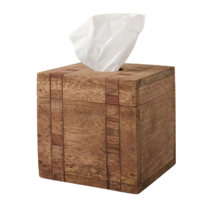 Boîte à mouchoirs carrée de grande taille, de qualité supérieure, en bois, pour table de restaurant, porte-serviettes en bois - Product Image 1