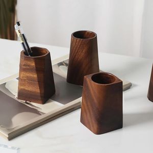 Organizador de Escritorio de Madera para Uso Diario, Organizador de Bolígrafos de Madera de Inspiración Vintage, Hermoso Porta Bolígrafos de Madera, Regalo para Oficina - Product Image 3