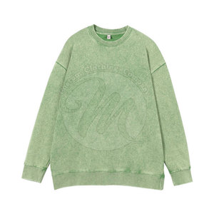 Vêtements pour hommes, sweat-shirts en coton 100% pour hommes, effet délavé, à manches longues, respirants, en vente - Product Image 4
