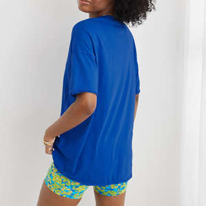 Camiseta Deportiva Casual Ligera y Transpirable de Poliéster y Algodón Azul Rey Ecológica para Mujer - Product Image 3