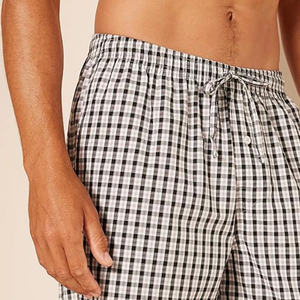 New Arrival Custom Plaid Straight Lightweight Flannel Brushed Pajama Pants Sleepwear Elasticized Waistband Adjustable Drawstring - Product Image 6