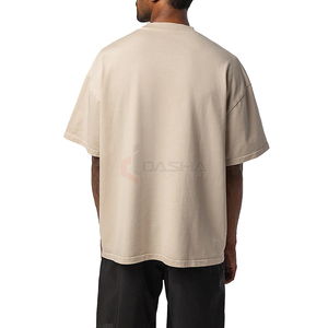 T-shirt Homme Oversize en Coton Lourd 240 GSM avec Logo Frontal Anti-boulochage Manches Courtes Streetwear Haute Qualité Vente en Gros OEM - Product Image 4