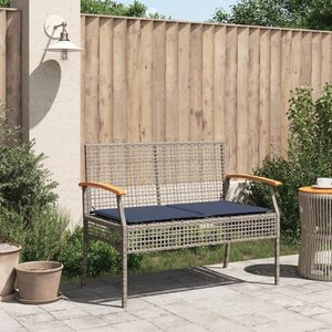 Banc de jardin bleu marine et gris brun pour terrasse, bancs d'extérieur - Product Image 3