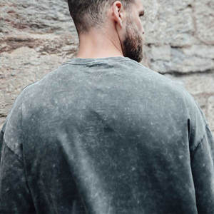 Camisetas Casuales con Lavado Ácido de Fabricación Personalizada, Camisetas Ligeras de Alta Calidad de Algodón y Poliéster con Lavado Ácido - Product Image 6