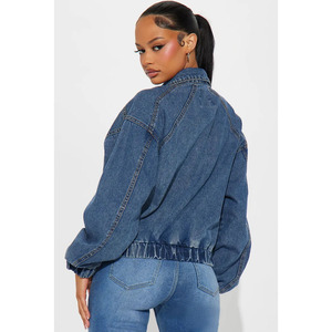 Wholesale New Fashion Multicolor Button <b>Up</b> Plus Size Women Coats And Denim Jacket Winter 2026 Customized <b>Jean</b> Denim Jackets - Product Image 2