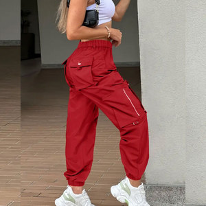 New Design Reasonable Prices Martial Multi-pockets Women Cargo Trousers Custom Loose Print Casual wear Women Cargo Trousers - Product Image 4