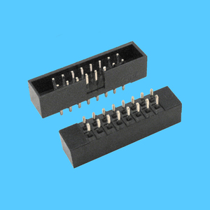 Conector de Cabeza Recta MB-D-xxx de 2.00mm con Paso de 180 Grados, Pines Macho, Contactos de Latón, Enchufe para PCB Negro - Product Image 1