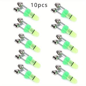10 Pezzi Allarme LED per Pesca Notturna con 2 Campanelli e Luce, Clip per Punta Canna da Pesca - Product Image 1