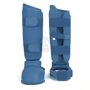 Espinilleras Deportivas de Cuero Verde Neón, Triple Capa Acolchada, Alta Visibilidad, para Entrenamiento de Muay Thai y MMA, Ligeras y Resistentes a Impactos - Product Image 2