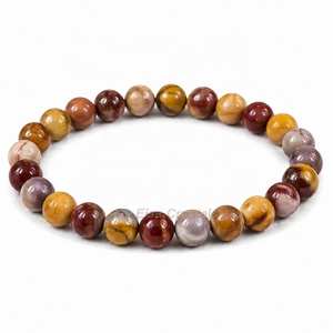 Fournisseur en gros de bijoux en jaspe Mookaite, bracelet en cristal naturel fait main, bracelet en pierres précieuses, énergie terrestre, approvisionnement mondial - Product Image 1