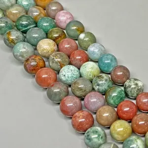 Perles d'agate indienne naturelle de 4 mm, lisses et rondes, qualité AAA, pour la fabrication de bijoux, vente en gros - Product Image 3