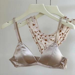 Ensemble de lingerie en dentelle florale pour femmes, soutien-gorge push-up séduisant en maille transparente et culotte, ensemble 2 pièces - Product Image 2