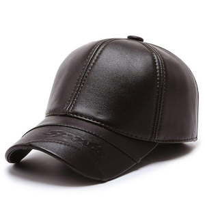 Gorra de Béisbol de Cuero Tejida a Mano, Impermeable, de Color Sólido, de Alta Calidad, para Otoño/Invierno, para Adultos, Uso Deportivo, Venta al Por Mayor - Product Image 1