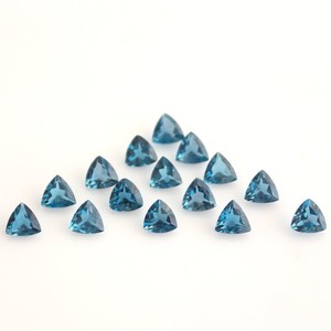 Topacio Azul de Londres Natural de 6mm, Facetado en Trillón, Piedras Sueltas Calibradas de Alta Calidad para Anillos y Pendientes, Venta al por Mayor - Product Image 4