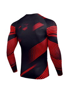 Customized Logo Quick Dry Men Rash Guard for Sale Digital Printing Swimming Men Rash Guard Long Sleeve Compression Rash Guards - Product Image 4