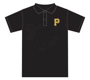Polo Oxford à manches courtes pour homme, noir, logo brodé sur le devant, style décontracté, coupe classique - Product Image 2