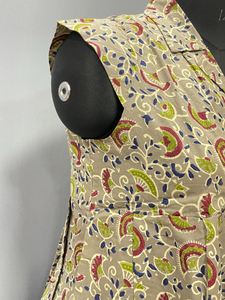 เสื้อกล้ามผ้าฝ้ายพิมพ์ลายบล็อกสำหรับผู้หญิง สไตล์ญี่ปุ่น รักษ์โลก เหมาะสำหรับฤดูร้อน ลายดอกไม้ สวมใส่สบายๆ สำหรับงานปาร์ตี้ - Product Image 4