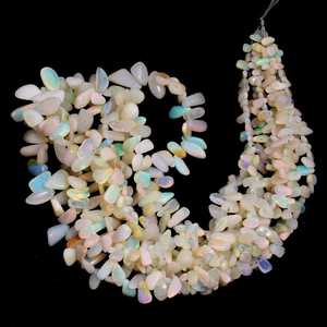 Flashy Ethiopian Welo Opal Slice <b>Pebble</b> Beads Side Drill Polished Gemstone 3x6mm To 7x10mm - Product Image 4