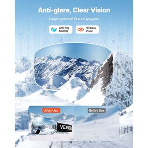 Occhiali da Sci Senza Montatura per Uomo, Donna e Giovani con Lenti Sferiche Blu Revo, Antiappannamento OTG, Montatura in TPU Ventilata - Product Image 2