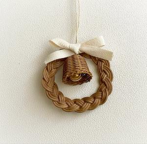 Nuevos productos de decoración navideña, adornos de anillo de Navidad tejidos con estrellas de ratán hechas a mano para la decoración del hogar de vacaciones - Product Image 5