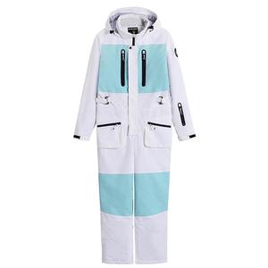 Waterproof One Piece Ski Suit <b>Women</b> Men Winter Snowboarding Jumpsuit <b>Thermal</b> Hooded Windproof Outdoor Sports Skiing Apparel Wear - Product Image 1