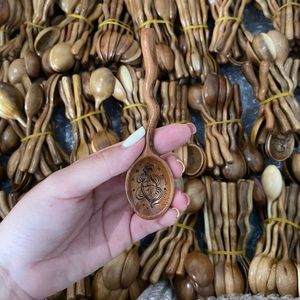 Juego de 7 Cucharas Reutilizables de Madera de Acacia, 5.8 Pulgadas, Mini Cucharas para Miel, Mermelada y Condimentos, Solo Lavar a Mano, Utensilios de Cocina, MÁS VENDIDO - Product Image 3