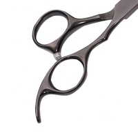 Ciseaux de coiffure professionnels J2 en acier inoxydable japonais, avec logo personnalisé, pour droitiers, manche décalé, à pointe arrondie et tranchante