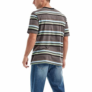 T-shirt Homme Manches Courtes Haute Qualité 100% Coton Molletonné Respirant Anti-boulochage Anti-plis Décontracté Extérieur - Product Image 2