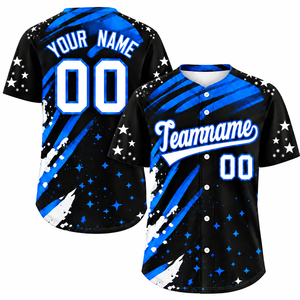 Camiseta de Béisbol Sublimada Personalizada con Botones, Uniforme Deportivo para Equipo, Jersey Corto de Secado Rápido y Transpirable de Poliéster para Sóftbol - Product Image 5